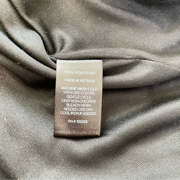 Express Black Multicolored Floral  Dress HummingBird Keyhole 2 Sleeveless Skater - Picture 13 of 13